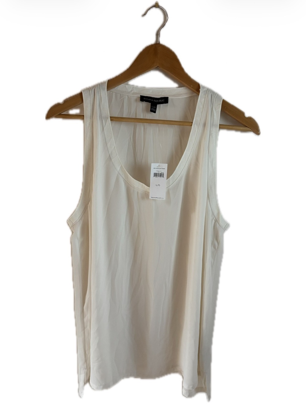 Banana Republic Cream Chiffon Scoop Neck Tank